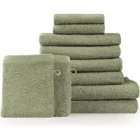 Blumtal Terry Handdoeken Set - 2 x Baddoek & 4 x Handdoek & 2 x Gasten Handdoekje & 2 x Washandje: Pastel Groen