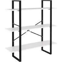 vidaXL Boekenkast 100x30x105 cm bewerkt hout wit