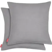 Blumtal Chenille Kussenslopen - Set van 2 - Zacht en met Blinde Rits - Kussenhoes 45 x 45, Grijs