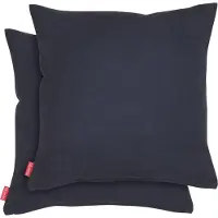 Blumtal Chenille Kussenslopen - Set van 2 - Zacht en met Blinde Rits - Kussenhoes 60 x 60, Dark Ocean Blue - Blauw