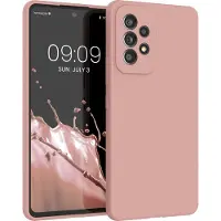 Kwmobile telefoonhoesje geschikt voor Samsung Galaxy A53 5G - Hoesje met siliconen coating - Smartphone case in terracotta