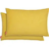 Blumtal Chenille Kussenslopen - Set van 2 - Zacht en met Blinde Rits - Kussenhoes 40 x 60, Spicy Mustard - Geel
