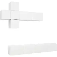 vidaXL 7-delige Tv-meubelset bewerkt hout wit