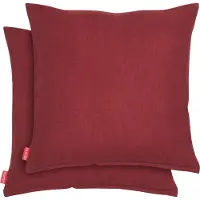 Blumtal Chenille Kussenslopen - Set van 2 - Zacht en met Blinde Rits - Kussenhoes 50 x 50, Aurora Red - Rood