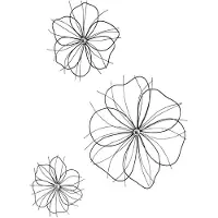 Bonprix Wanddecoratie in bloemvorm (3-dlg. set) maat 0