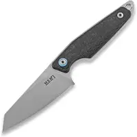 MKM-Maniago Knife Makers MKM Makro 2 Sheepfoot, Stonewashed Carbonfiber vaststaand mes, Jesper Voxnaes design