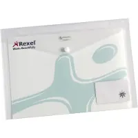 Rexel Enveloptas Rexel ice A4 + visitekaart transparant | 10 stuks