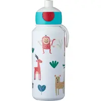 Mepal Pop-up drinkfles Campus - 400 ml - Sluit goed af - Drinkbeker voor kinderen - Animal Friends