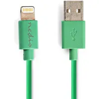 Nedis Sync and Charge-Kabel | Apple Lightning 8-Pins Male - USB-A Male | 1,0 m | Groen Nedis