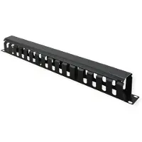 Value 19 inch kabelrangeerkanaal | 40 mm diep | 1U | zwart
