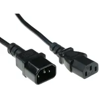 ACT AK5122 230V Aansluitkabel C13/C14 Zwart - 10 meter