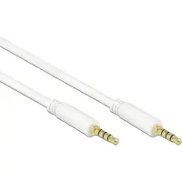DeLOCK 3,5mm Jack 4-polig audio/video kabel AWG24 / wit - 5 meter