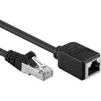 Goobay CAT 5e Extension Cable F/UTP, black 10 m