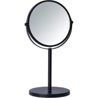 Wenko Cosmeticastandaard spiegel Assisi Ø 17 cm zwart