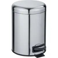 Wenko Leman afvalemmer 5 liter RVS glanzend