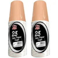 Did Kartonnen koffiebekers/drinkbekers 235 ml bruin 150x stuks - Voor koude en warme drankjes - wegwerp bekers
