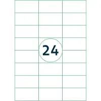 Rillprint Etiket Rillstab 70x37mm wit 2400stuks - 2 stuks