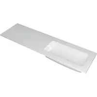 Ink Faktor Meubelwastafel 160x45cm Polystone - Rechts - Zonder Kraangat - Glans Wit - 8718835042202 - Rechthoekig - Wastafels, Meubelwastafels