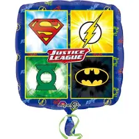 Amscan - Justice League - Folieballon - rond - 43cm - Leeg