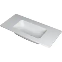 Ink Faktor Meubelwastafel 100x45cm Polystone - Midden - Zonder Kraangat - Mat Wit - 8718835123116 - Rechthoekig - Wastafels, Meubelwastafels