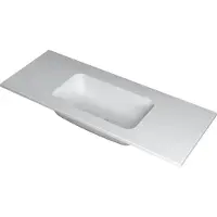Ink Faktor Meubelwastafel 120x45cm Polystone - Midden - Zonder Kraangat - Mat Wit - 8718835123130 - Rechthoekig - Wastafels, Meubelwastafels