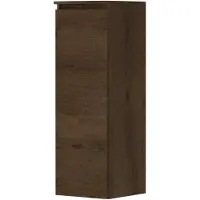 Ink Half Hoge Kast 106x35cm - Houten Keerlijst - 1 Deur - Links/rechts - Front Vlak - Fineer Chocolate - Badkamermeubels, Kolom- En Zijkasten,
