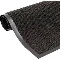 vidaXL Deurmat getuft 60x180 cm zwart