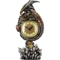 Nemesis Now -Tafelklok Clockwork Reign - Steampunk Draak - Mantel Klok - Multicolor - 28cm x 13,5cm x 8,5cm