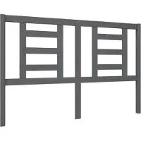 vidaXL Hoofdbord 146x4x100 cm massief grenenhout grijs