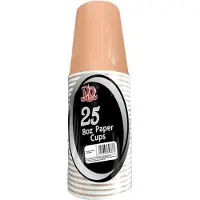 Did Kartonnen koffiebekers/drinkbekers 235 ml bruin 25x stuks - Voor koude en warme drankjes - wegwerp bekers
