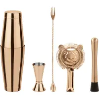 Paderno Cocktailset Boston Mirror Copper (Set van 5)