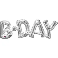 Amscan Folieballon Bday 66 X 22 Cm Zilver 3 Stuks
