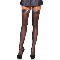Leg avenue Hold up kousen met gestreepte top