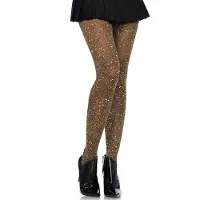 Leg avenue lurex panty zwart/goud Zwart/goud