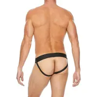Ouch! Ouch - Stoere Jockstrap met Rits - Zwart
