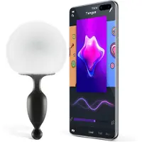 Magic Motion Bunny - App-gestuurde anaalvibrator met konijnenstaart (wit)