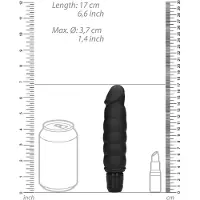 Shots Geribbelde Multispeed Vibrator - Zwart