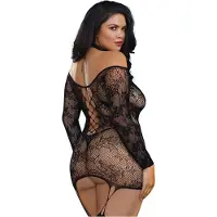 Dreamgirl (All) Veelzijdige Jarreteljurk - Plus Size black OSQ