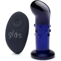 Gläs Vibrerende Buttplug Met Afstandsbediening 10,2 cm