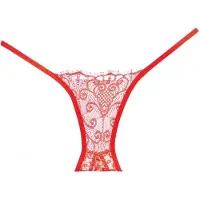 Allure Lingerie Adore Enchanted Belle Panty met open kruisje - Rood