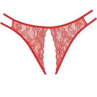 Allure Lingerie Adore Sweet Honey slip met open kruis - Rood