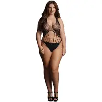 Le Désir - Teddy met kanten haltertop - Plus Size