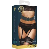 Ouch! Ouch Halo - Heupriem met bondage ringen - Groen