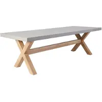 BUITEN living Norwich dining tuintafel 6 personen | polystone + hardhout | betonlook | 250cm