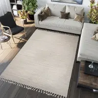Tapiso Sari Vloerkleed Woonkamer Beige Tapijt Karpet Maat- 80x150