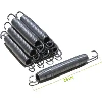 Etan Universele Trampoline Veren - Premium - Lengte 25 cm - Set van 10 stuks - Hoge Kwaliteit Trampoline Veer 250 mm - Roestbestendig - Met Zink Verwerkt