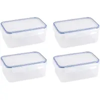 Sunware vershoudbakjes 2L - Set van 4 - 22x15.6x9.7 cm - Transparant