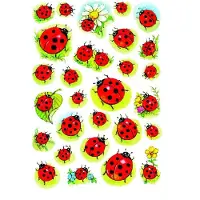 Herma Stickers Lieveheersbeestjes en bloem - 10 stuks