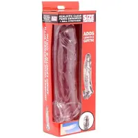 Size Matters Realistic Clear Penis Enhancer and Ball Stretcher - Transparent
