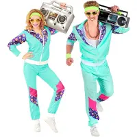 Widmann Trainingspak 80's mintgroen (mintgroen, S (48-50))